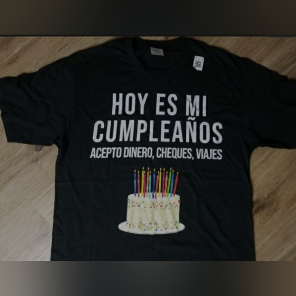 Birthday Shirt Spanish Hoy Es Mi Cumpleaños Medium Black - Picture 4 of 6